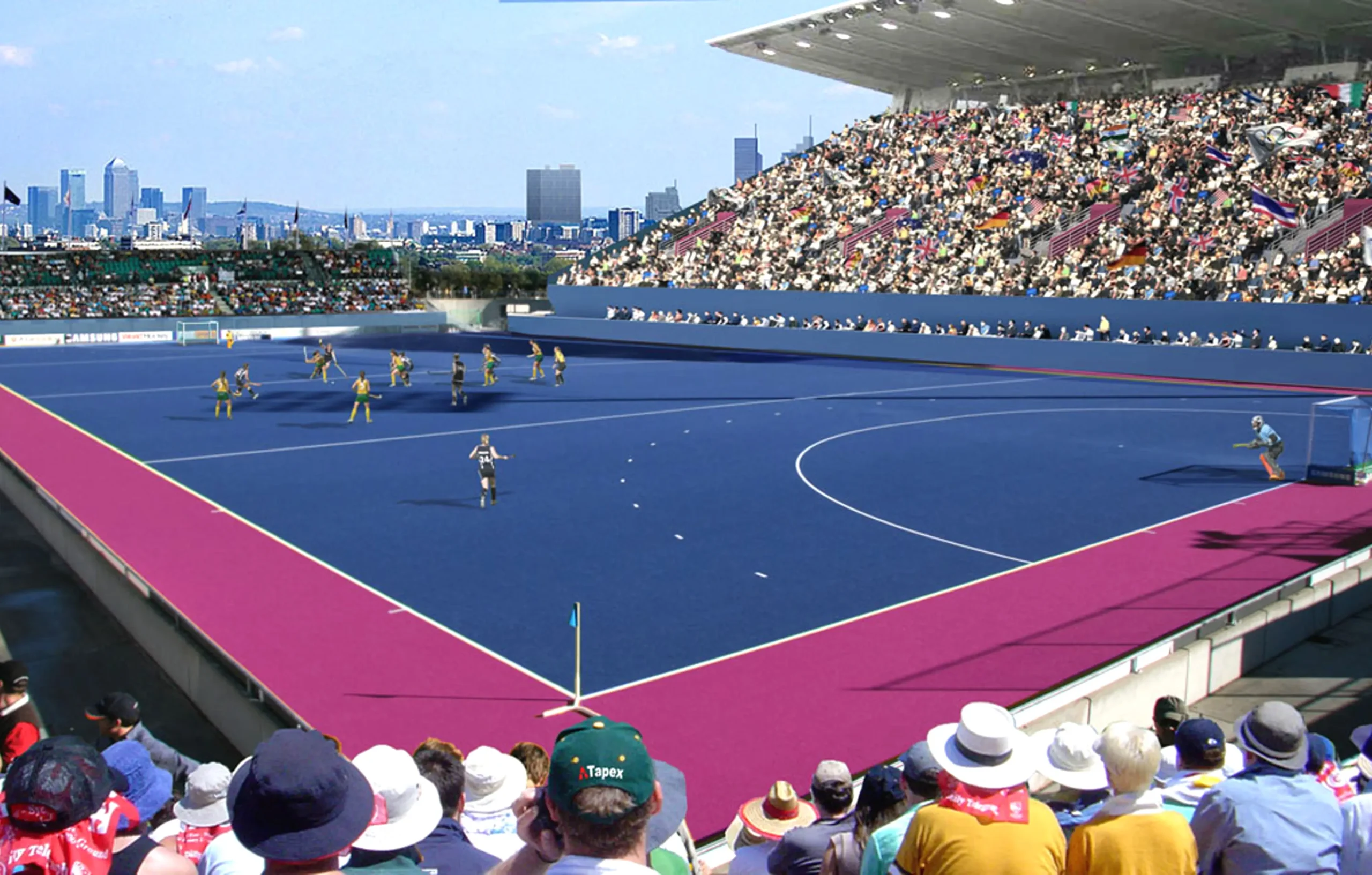 Synthetic grass used on the hockey field 2012 London Olympics